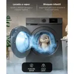 Lavarropas Automatico Gadnic 7.5 Kg Carga Frontal 14 Programas Inverter 1200 RPM Gris Oscuro