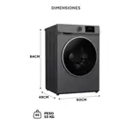 Lavarropas Automatico Gadnic 7.5 Kg Carga Frontal 14 Programas Inverter 1200 RPM Gris Oscuro