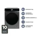 Lavarropas Automatico Carga Frontal 9 kg 1400 rpm A Inverter Steam Silver - AIAFC9014G