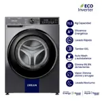 Lavarropas Carga Frontal Inverter 11,5 Kg Gris Drean LFDR1114ISG0