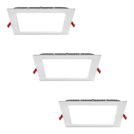 Kit X3 Panel Embutir Led Cuadr...