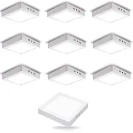Combo X10 Plafón Led Aplicar Cuadra...