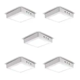 Combo X5 Plafón Led Aplicar Cuadrad...