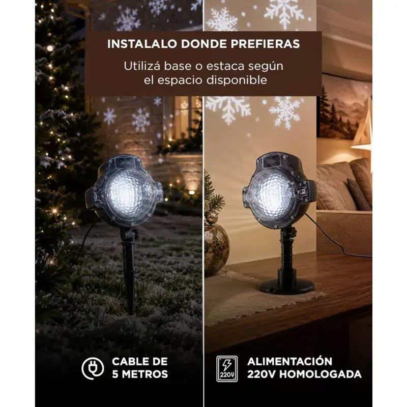 Luz Decorativa Gadnic Exterior IP35 LED Nieve Navidad
