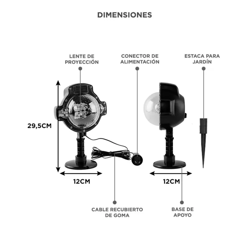 Luz Decorativa Gadnic Exterior IP35 LED Nieve Navidad