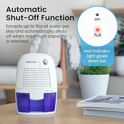 Deshumidificador Pro Breeze Eléctrico Mini 215 Pies Blanco
