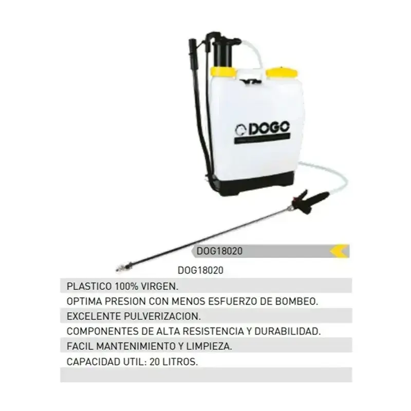 Fumigador Pulverizador Mochila Dogo 20 Lts