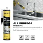 Sellador de silicona STANLEY S 421 multiusos, 300 ml, transparente, paquete de 2