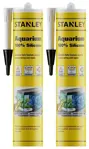 Silicona para acuarios STANLEY, impermeable, 300 ml, transparente, paquete de 2