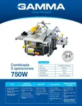 Maquina Combinada 5 Operaciones Gamma 1hp G688 Carpinteria