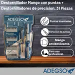 Destornillador Con Puntas + De Precision 31 Piezas Adegso