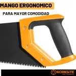 Sierra De Mano 350mm Worksite Serrucho Acero Templado