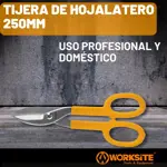 Tijera Hojalatero 250mm Worksite Corta Chapa Profesional