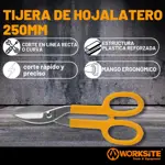Tijera Hojalatero 250mm Worksite Corta Chapa Profesional