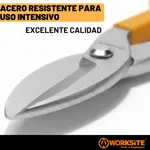 Tijera Hojalatero 250mm Worksite Corta Chapa Profesional