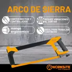 Arco De Sierra Manual Herramienta 300mm Worksite Profesional