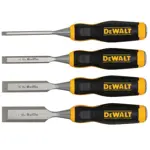 Juego de cinceles para madera DEWALT DWHT16063, 4 piezas, acero al carbono cromado