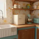 Heladera Siam Bajo Mesada Retro 43 Lts Crema HSI-BM50CR2