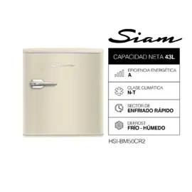 Heladera Bajo Mesada Retro 43...