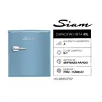 Heladera Siam Bajo Mesada Retro 43 Lts Sky Blue HSI-BM50PR2