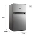 Mini Heladera Duplex Gafa 85L Frost Top Freezer Plata HGMDP1P