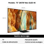 Smart Tv Qled 75P 4K QN70F + Barra de Sonido S801B SAMSUNG 