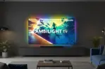 Smart TV LED 65PUD8100 - 65" 4K UHD, Ambilight 3 Lados, Dolby Atmos, HDMI 2.1