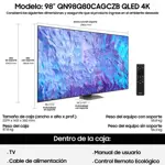 Smart TV QLED QN98Q80CAGCZB - 98" 4K, 120Hz, Dolby Atmos, Direct Full Array