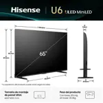 Smart TV 65" Hisense ULED VIDAA 65U6QV