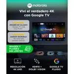 Televisor Smart Tv Motorola MT6510 65 Pulgadas 4K UHD Google Tv 60 Hz Wifi Bluetooth