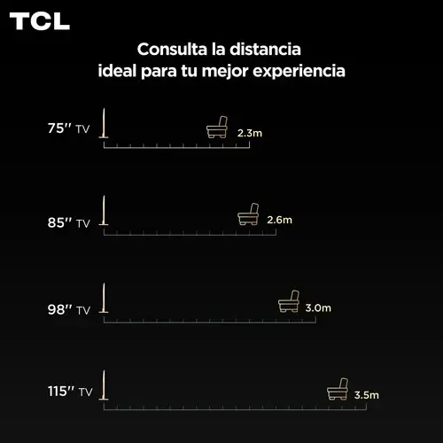 Televisor Tcl 75 A400u Qd mini Led 4k Google Tv