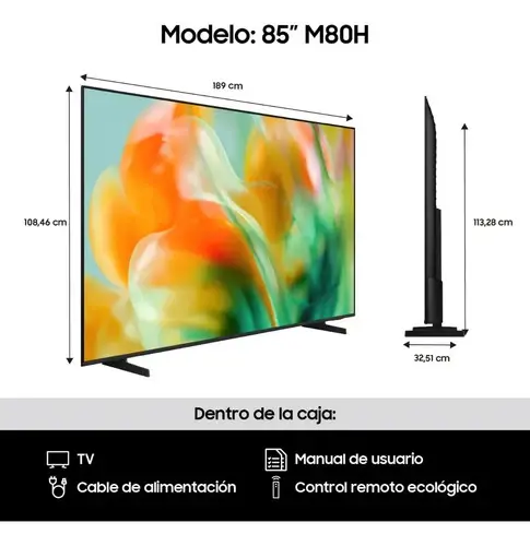 Televisor Samsung 85 Mini LED M80H 4K Vision AI Smart TV 2026