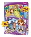 2 Puzzles 24 Y 36 Piezas Princesa Sofia Tapimovil 7162