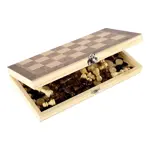 Juego De Ajedrez Damas Backgammon Tablero De Madera