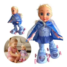 Muñeca Con Patines Pd54069 Azul Azu...