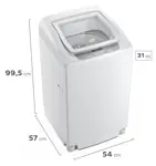 Lavarropas Automático Digi Fit 6.5kg - 760 RPM, Fuzzy Logic, Blanco