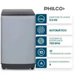 Lavarropas Philco 5.5 Kg Carga Superior Gris PHCS07B