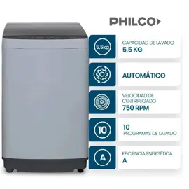 Lavarropas  5.5 Kg Carga Super...