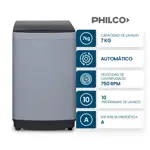 Lavarropas Automatico Philco 7kg Carga Superior PHCS10B