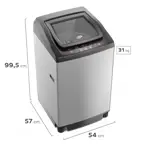 Lavarropas Carga Superior Gafa FuzzyFit 7kg Plata