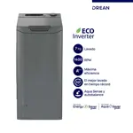 Lavarropas Carga Superior Ecoinverter 7 Kg 1400 RPM Gris Drean LTDRI0714PG0