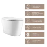 Inodoro Inteligente Sansei Mizu Bidet Temperatura Luz + Back Up De Batería Blanco SZINSC1AN
