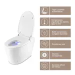 Inodoro Inteligente Sansei Mizu Bidet Temperatura Luz + Back Up De Batería Blanco SZINSC1AN