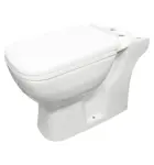 Inodoro Largo Con Asiento Loza Piazza Amalfi B0102 Blanco