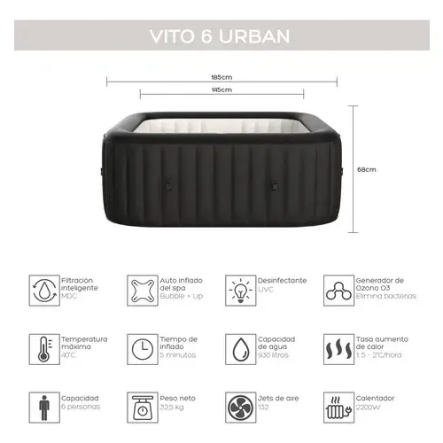 Hot Tub Vito 6 Urban Hidromasaje Jacuzzi