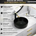 Bacha De Apoyo Redonda De Porcelana Novohome 390 x 125 mm