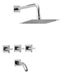 Griferia Ducha Peirano Santander 80-135 Transferencia Cromo