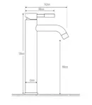 Griferia Para Lavatorio Alto Monocomando Novohome NH-GB85