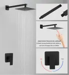 Grifería de Baño P/Ducha Monocom. Novohome NH-GB15NG Black