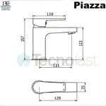 Griferia Baño Lavatorio Canilla Monocomando Piazza 10200